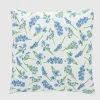 Coussin extérieur fleurs bleues