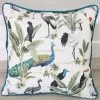 Coussin imprimé motif oiseaux Birdy 40x40 cm vert