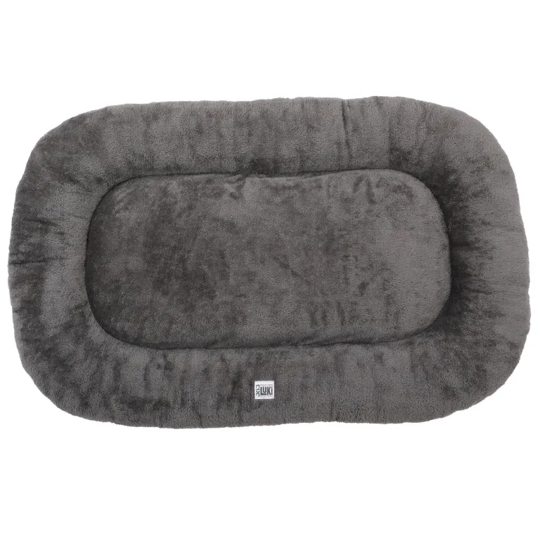Coussin ovale antidérapant 110 x 70 cm gris