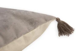 Coussin 40x40cm déhoussable mélisse taupe