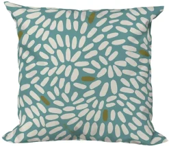 Coussin déco éclat Emeraude bleu 40x40 cm