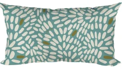 Coussin déco éclat Emeraude bleu 50x30 cm