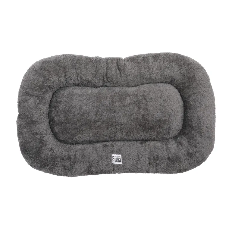 Coussin ovale antidérapant 80 x 50 cm gris