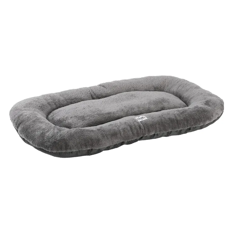 Coussin ovale antidérapant 80 x 50 cm gris