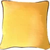 Coussin uni 45x45 cm jaune ocre