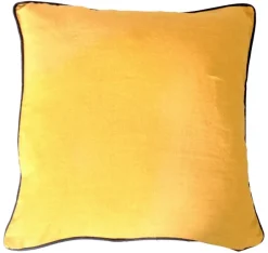 Coussin uni 45x45 cm jaune ocre