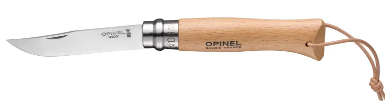 Couteau baroudeur n°08 inox et hêtre OPINEL