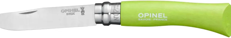 Couteau fermant à bout rond n°07 Mon Premier vert pomme