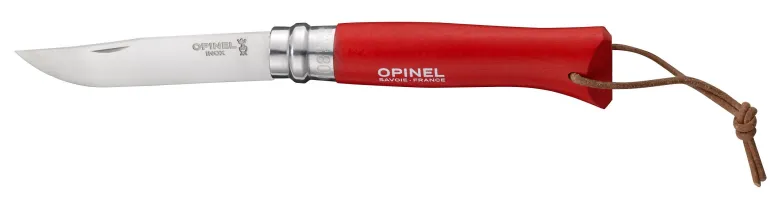 Couteau fermant baroudeur n°08 inox rouge OPINEL