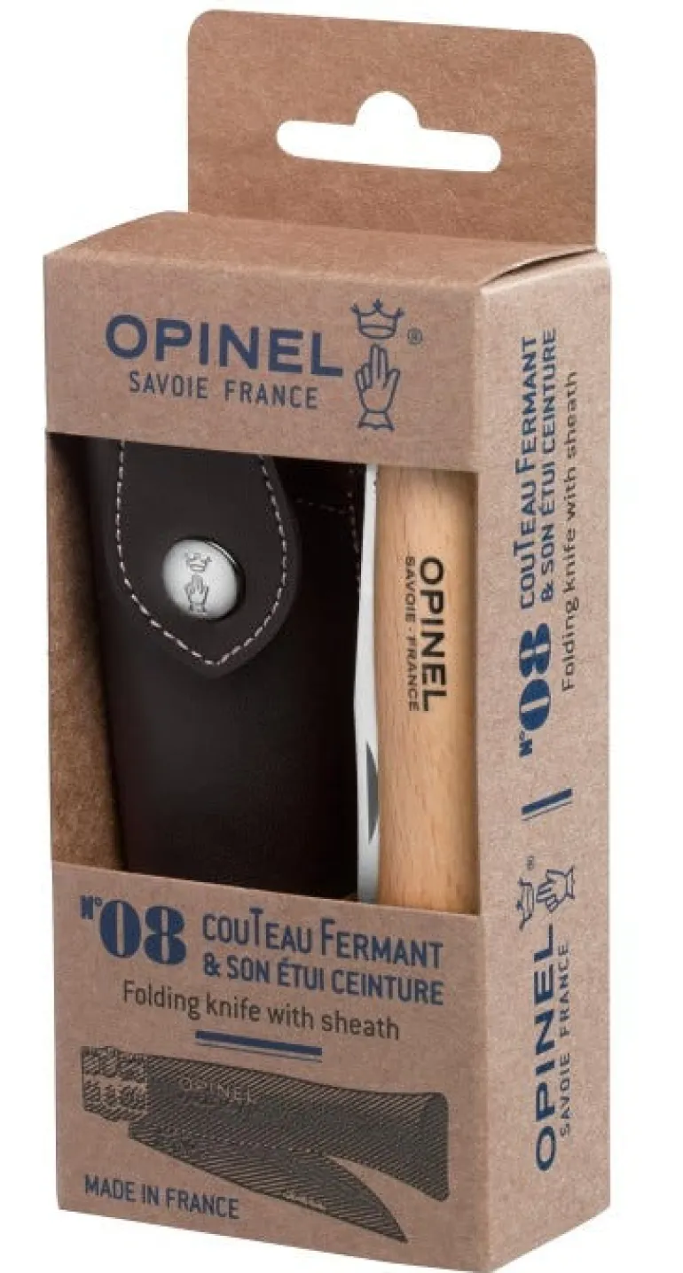 Couteau fermant n°08 avec étui ceinture OPINEL