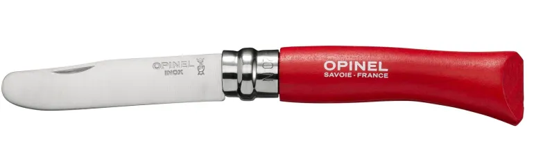 Couteau fermant à bout rond n°07 Mon Premier rouge OPINEL