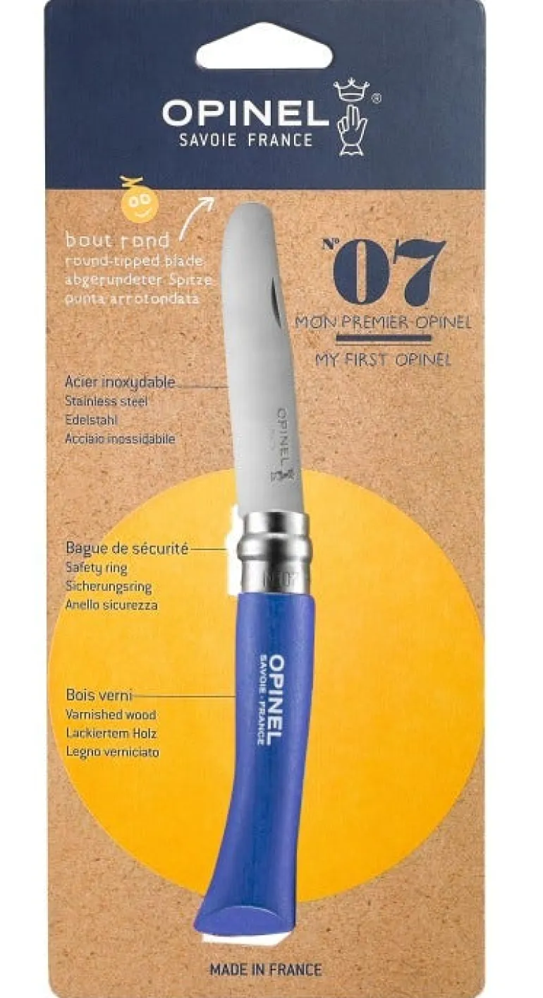 Couteau fermant à bout rond n°07 Mon Premier bleu OPINEL