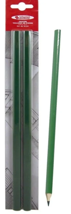 Crayon tailleur de pierre vert 30cm (x2)