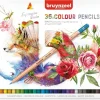 Crayons de couleur, boîte métallique de 36