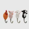 Crochet motif tête animaux de la ferme - Vendu à l'unité