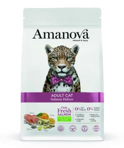 Croquette chat adulte goût saumon 6 kg AMANOVA