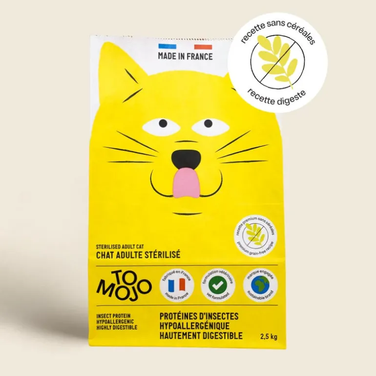 Croquettes aux insectes pour chat sans céréales adulte 2,5kg