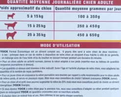 Croquettes pour chien 25 kg YOCK ECO