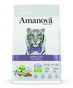 Croquettes chat adulte goût poisson 6 kg AMANOVA