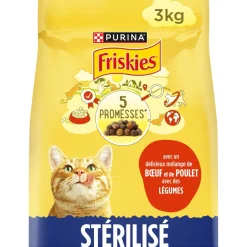Croquettes chat adulte stérilisé Boeuf-Poulet-Légumes 3 kg