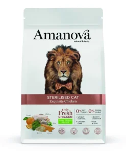 Croquettes chat stérilisé goût poulet 6 kg AMANOVA
