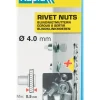 Écrous à sertir M3 pour plage serrage jusqu'à 1.5 mm (x20)