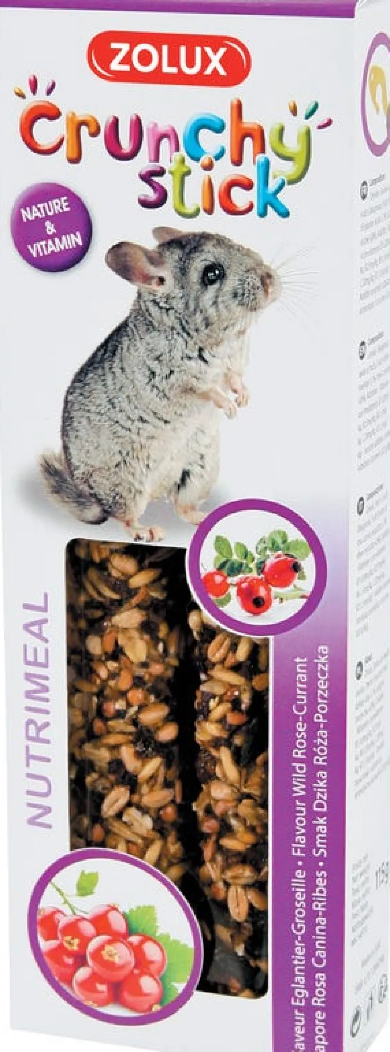 Crunchy stick chinchilla églantier/groseille 115g ZOLUX