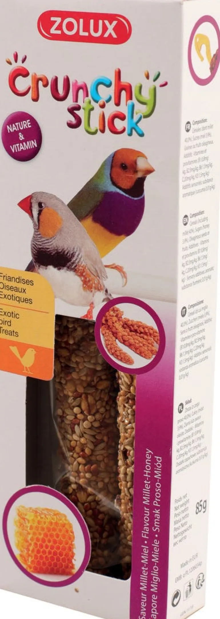 Crunchy stick exotique millet/miel 85g ZOLUX
