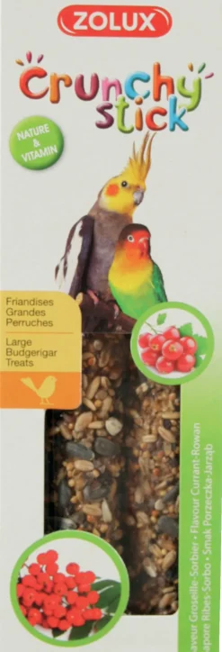 Crunchy stick grandes perruches groseille/sorbier 115g