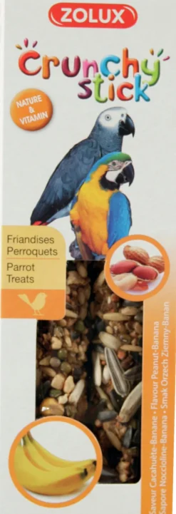 Crunchy stick perroquet cacahuète/banane 115g