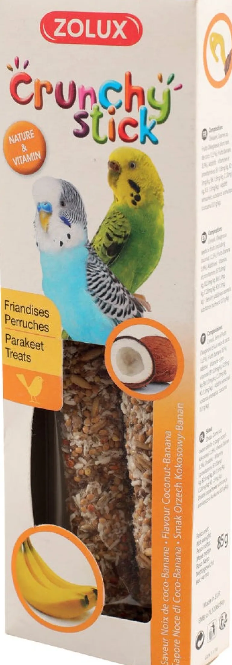 Crunchy stick perruche noix de coco/banane 85g ZOLUX