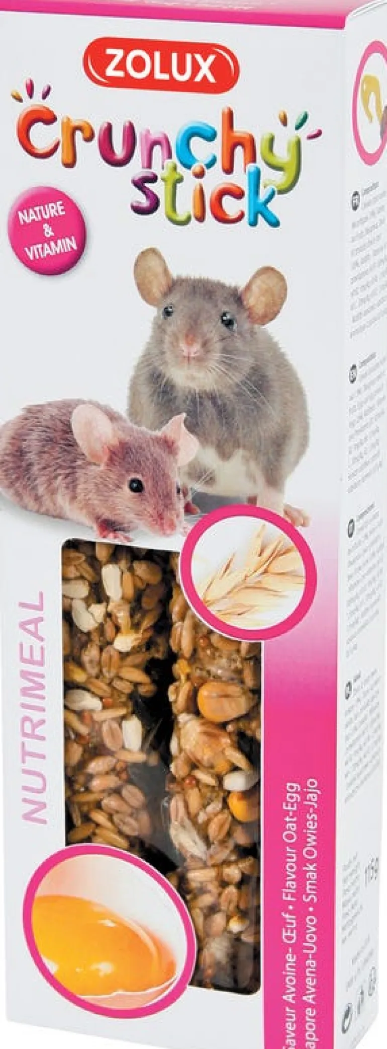 Crunchy stick rat/souris avoine/oeuf 115g ZOLUX