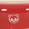 Écuelle céramique antirejet rouge pour chat Ø13cm 0,3L