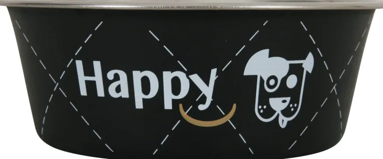 Écuelle pour chien Happy inox noir 2,6L ZOLUX