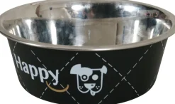 Écuelle pour chien Happy inox noir 0,8L ZOLUX
