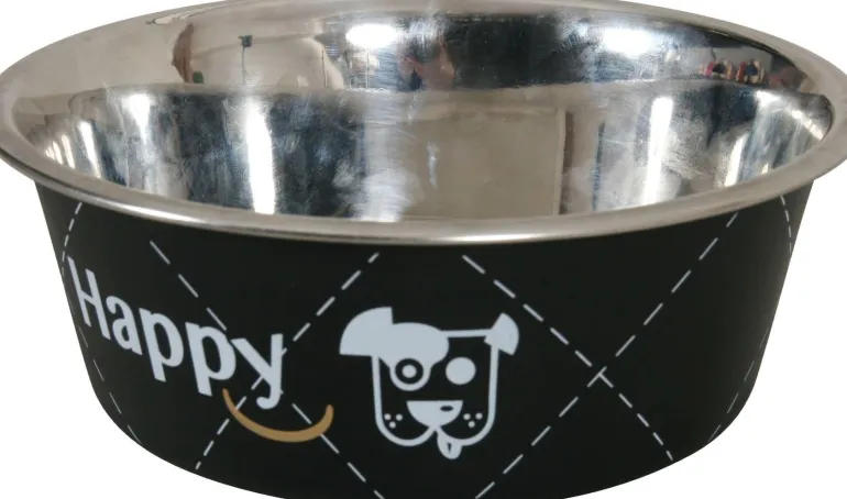 Écuelle pour chien Happy inox noir 0,4L ZOLUX