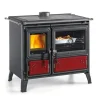 Cuisinière à bois Milly bordeaux NORDICA