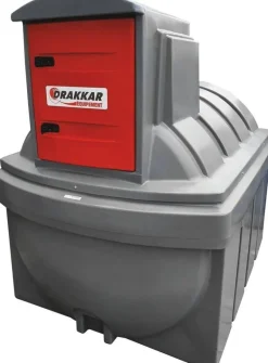 Cuve stockage fioul PEHD double paroi 2500L + pompe 60L/min