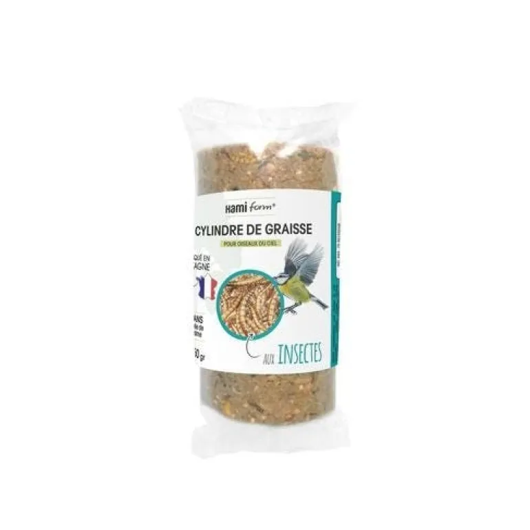 Cylindre de graisse aux insectes pour oiseaux du ciel 350gr