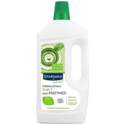 Déboucheur 3 en 1 aux enzymes pour canalisations 1L STARWAX