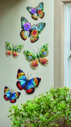Décoration murale Papillons 22x32cm - Vendue à l'unité
