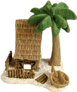 Décoration aquarium maison cocotier nano