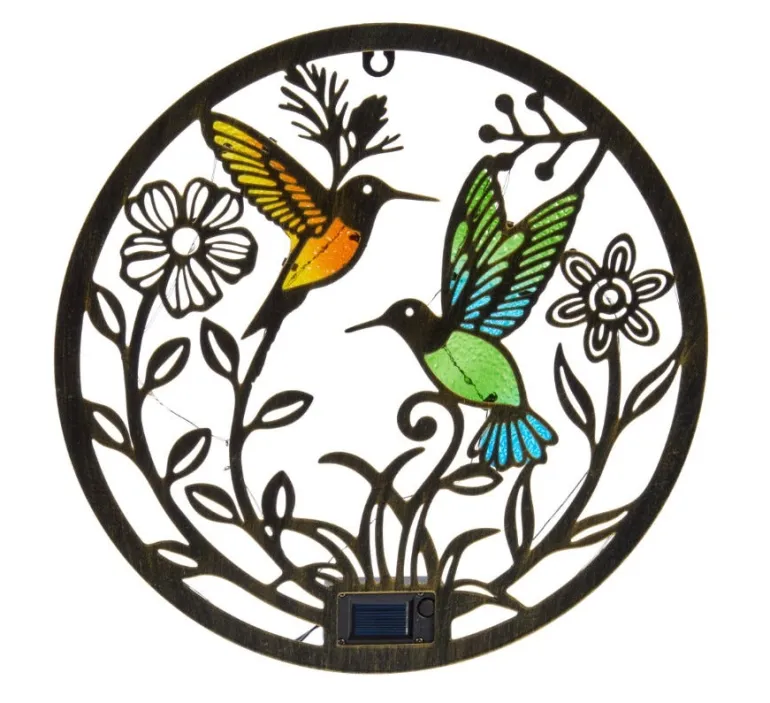 Décor mural solaire disc colibri