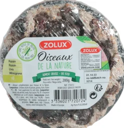 Demi noix de coco graisse-raisins secs pour oiseaux 200g