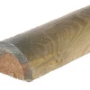 Demi rondin fraisé en pin traité CL4 CTB b+ 2,50m Ø 8cm