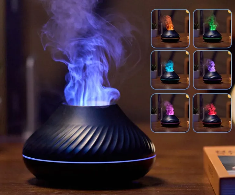 Diffuseur senteur avec lumière effet flammes