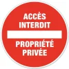 Disque de signalisation "Propriété privée" CHAPUIS