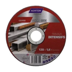 Disque de tronçonnage 125 x 1,6 x 22,23mm pour acier et inox