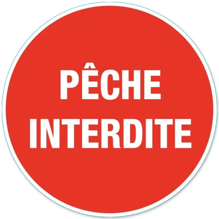Disque de signalisation "Pêche interdite" CHAPUIS