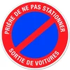 Disque de signalisation "Sortie de voitures" PVC adhésif